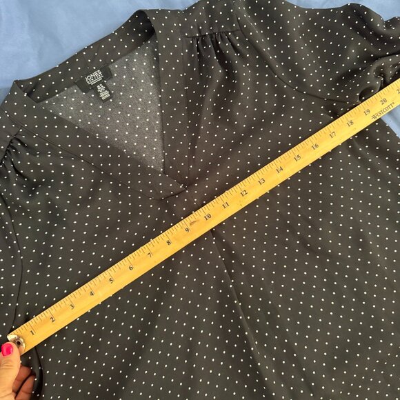 Jones New York Black Polka Dot Blouse (M) - Picture 5 of 6